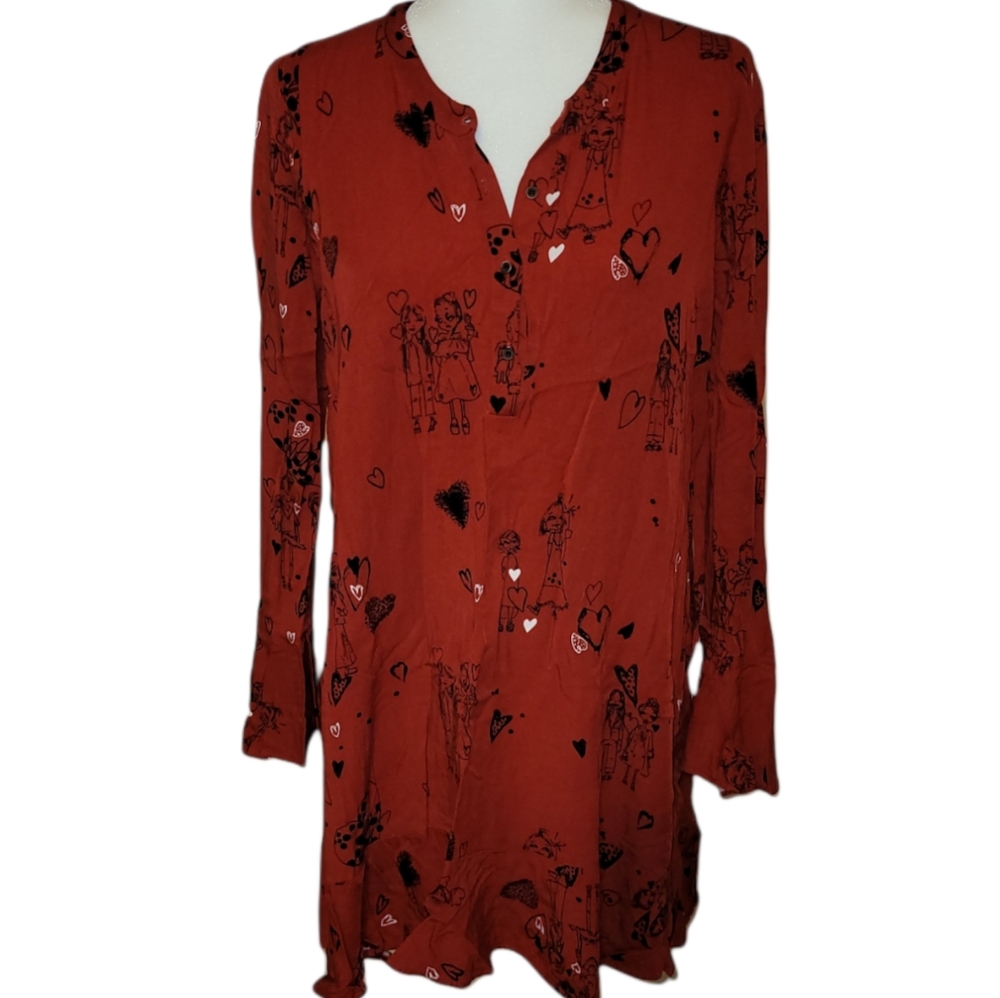 Gorgeous 😍 Red Sweet Patterned Dress